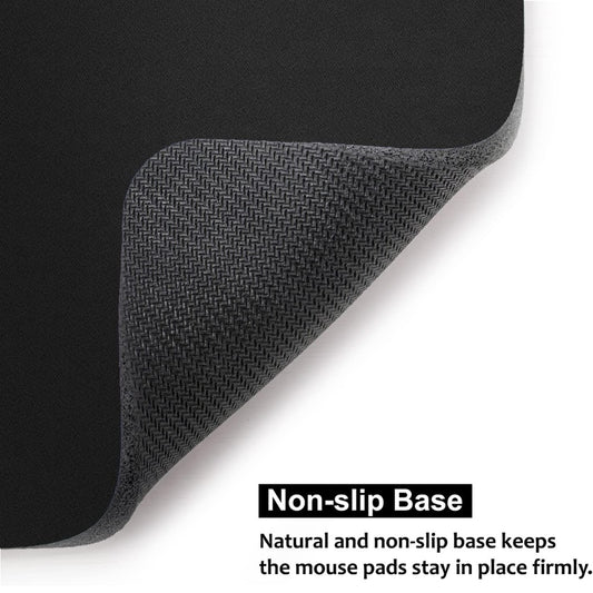 Small Mouse Mat 15x20 cm, Mini Mouse Pad for Wireless Mouse Travel Office Laptop Portable Jet Black