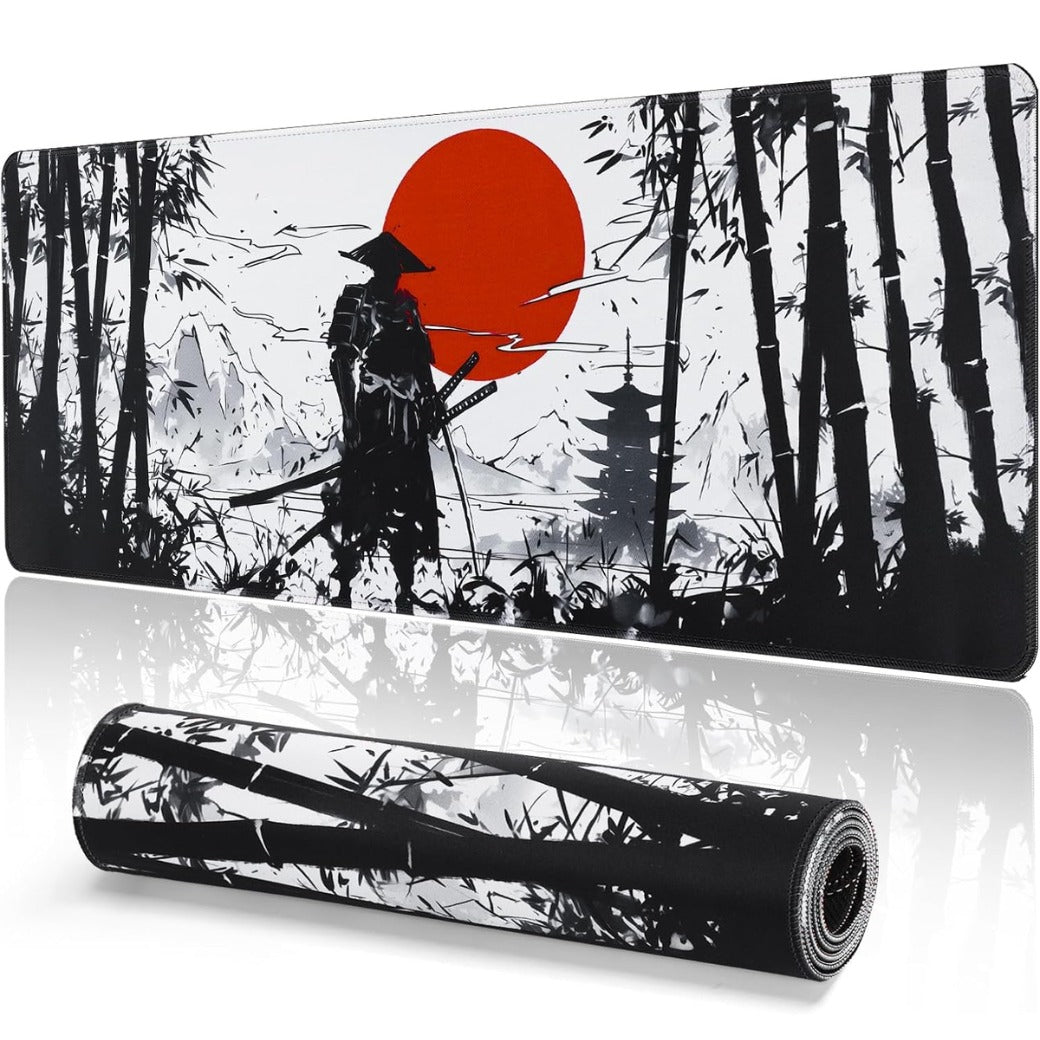 DESERO Large Gaming Mouse Pad (800 x 300 x 3 MM) XL Extended Desk Mat, Japanese Mouse Mat, Gaming Keyboard Mousepad, Big Desk Pad with Non-Slip Base and Stitched Edge for Office/Gaming.(B18)