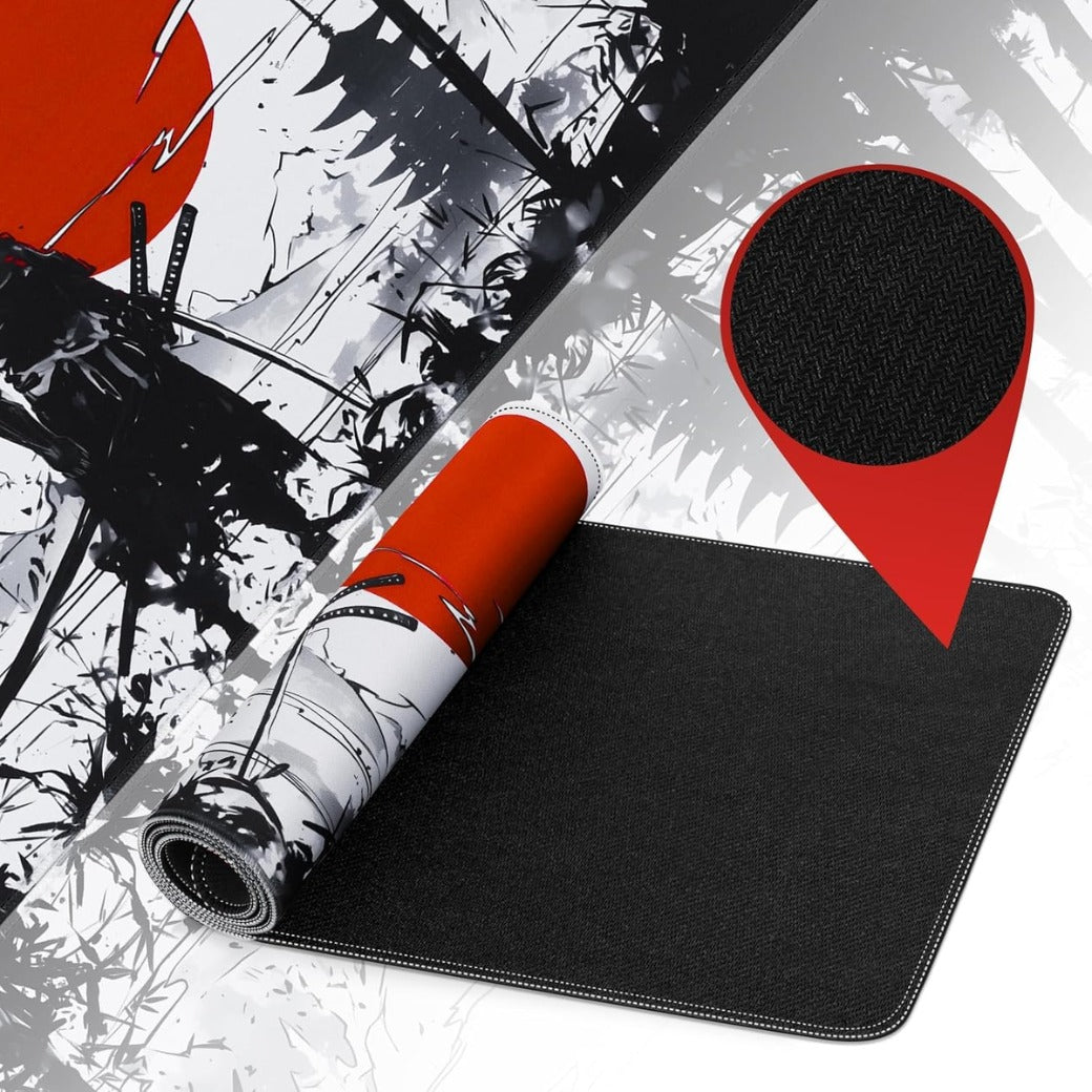 DESERO Large Gaming Mouse Pad (800 x 300 x 3 MM) XL Extended Desk Mat, Japanese Mouse Mat, Gaming Keyboard Mousepad, Big Desk Pad with Non-Slip Base and Stitched Edge for Office/Gaming.(B18)