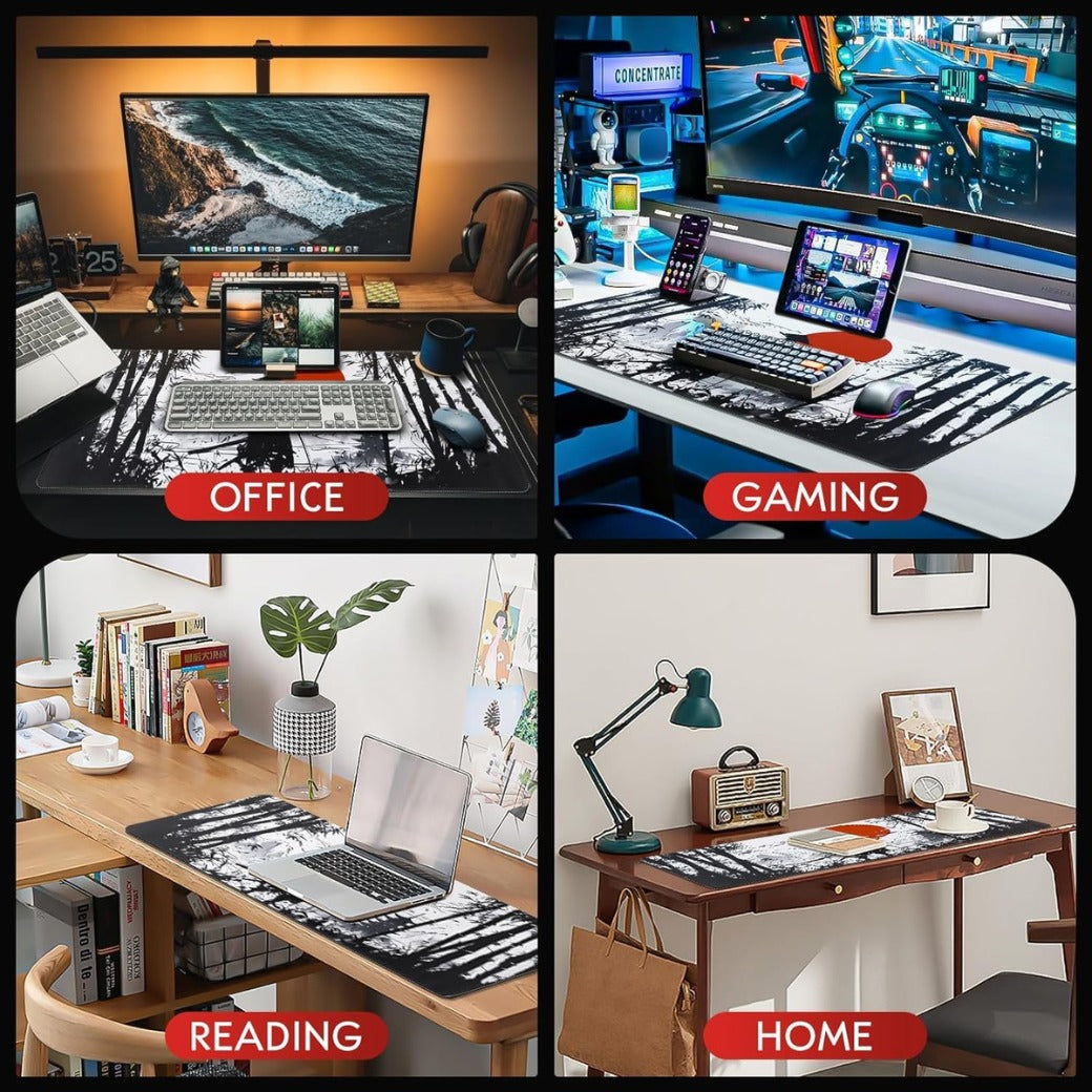 DESERO Large Gaming Mouse Pad (800 x 300 x 3 MM) XL Extended Desk Mat, Japanese Mouse Mat, Gaming Keyboard Mousepad, Big Desk Pad with Non-Slip Base and Stitched Edge for Office/Gaming.(B18)