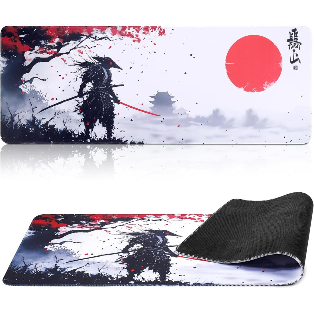 DESERO Large Gaming Mouse Pad (800 x 300 x 3 MM) XL Extended Desk Mat, Japanese Mouse Mat, Gaming Keyboard Mousepad, Big Desk Pad with Non-Slip Base and Stitched Edge for Office/Gaming.(B18)