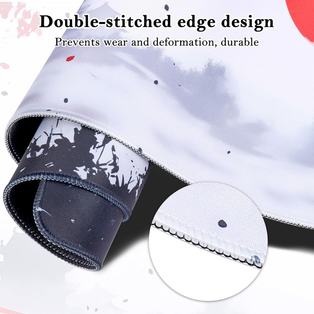 DESERO Large Gaming Mouse Pad (800 x 300 x 3 MM) XL Extended Desk Mat, Japanese Mouse Mat, Gaming Keyboard Mousepad, Big Desk Pad with Non-Slip Base and Stitched Edge for Office/Gaming.(B18)