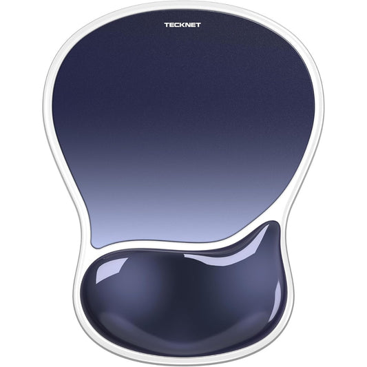 Mouse Mat Wrist Support, Ergonomic Gel Mouse Pad, Smooth PVC Surface & Non-Slip PU Base, Cooling Silicone Mousepad Wrist Rest for Computer, Laptop, Office