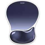 Mouse Mat Wrist Support, Ergonomic Gel Mouse Pad, Smooth PVC Surface & Non-Slip PU Base, Cooling Silicone Mousepad Wrist Rest for Computer, Laptop, Office