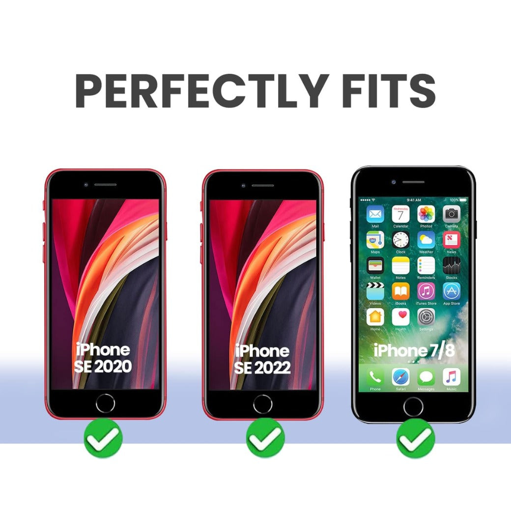 Technology iPhone SE 2022 / SE 2020/7 / 8 Case Flip Leather Wallet Book Stand Folio Card Holder Phone Cover For iPhone SE (3rd Gen / 2nd Gen) (BLACK) (iPhone 7/8/SE 2020/iPhone SE 2022)