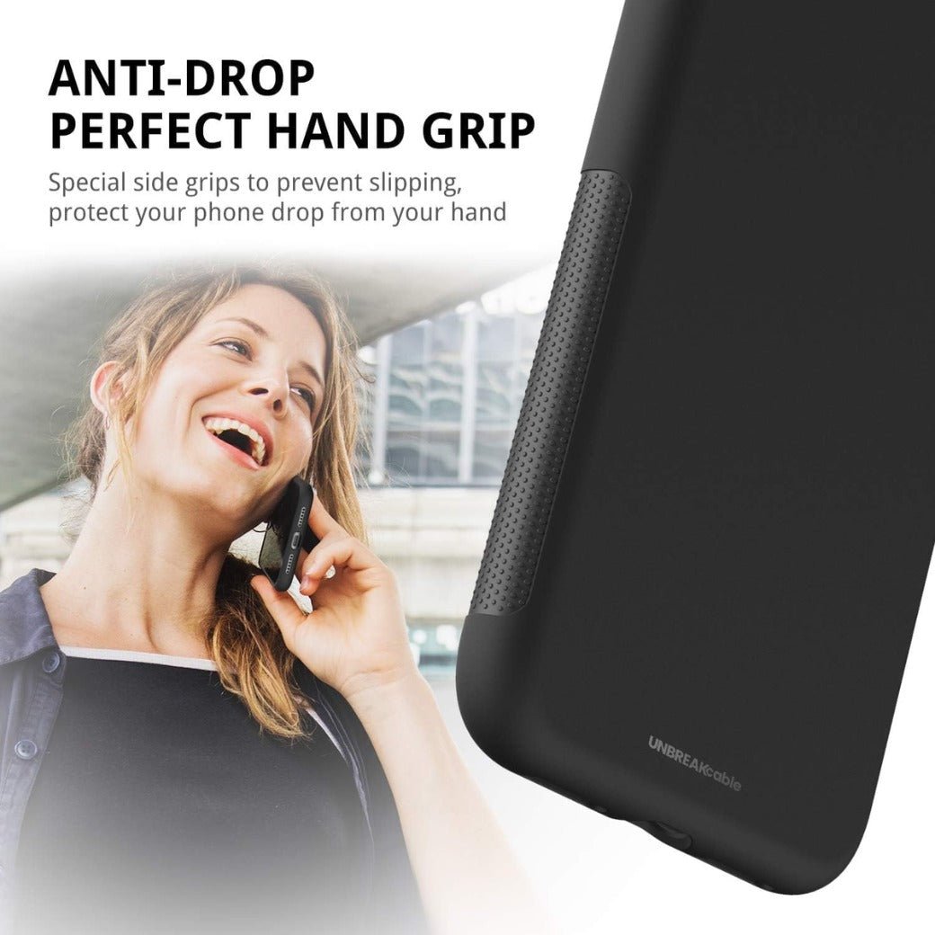 UNBREAKcable Case Compatible with iPhone SE 2020/2022, iPhone 8/7 - Soft Frosted TPU Stylish Cover for 4.7-inches iPhone SE 2022/2020/8/7 [Drop Protection, Non-slip] - Matte Black