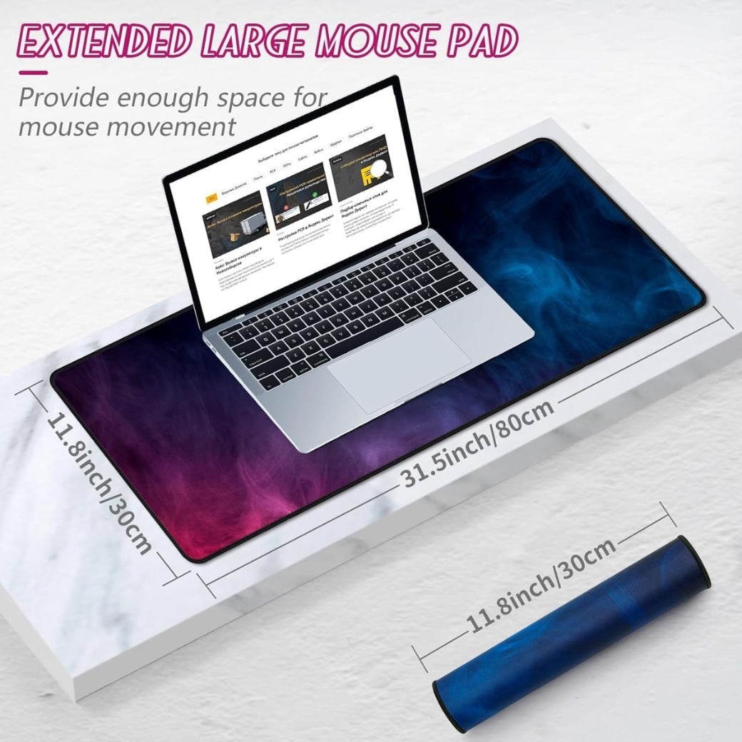 Gaming Mouse Pad 800x300mm Large Gaming Mouse Mat with Stitched Edges,XL Mouse Pad with Non-Slip Base