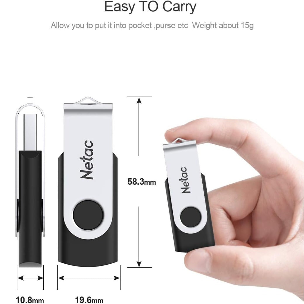 64GB USB 2.0 Flash Drive, Swivel Design Memory Sticks, Pen Drive, Usb Sticks for Data Storage, Zip Drive and jump Drive with LED Light