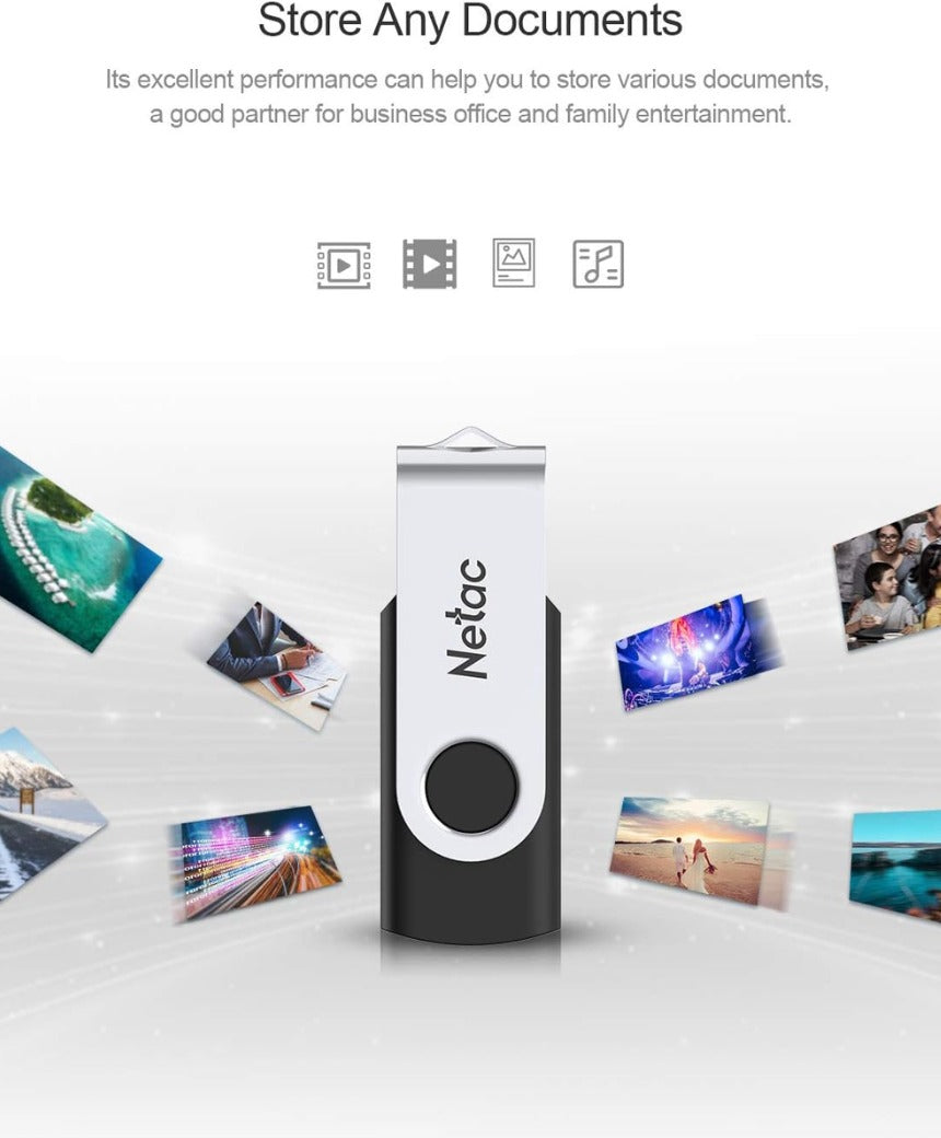 64GB USB 2.0 Flash Drive, Swivel Design Memory Sticks, Pen Drive, Usb Sticks for Data Storage, Zip Drive and jump Drive with LED Light