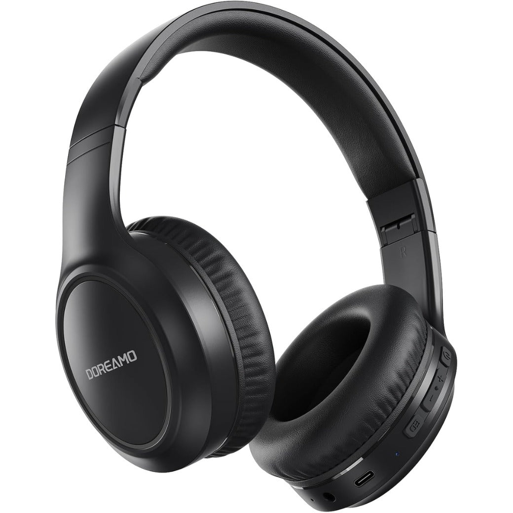 Headphones Wireless Over Ear , 70 Hours Playtime Bluetooth Headphones Built-in Microphone, Foldable Lightweight Headset with Bluetooth 5.4, HiFi Stereo Sound for PC Cellphone Travel Office (Black)