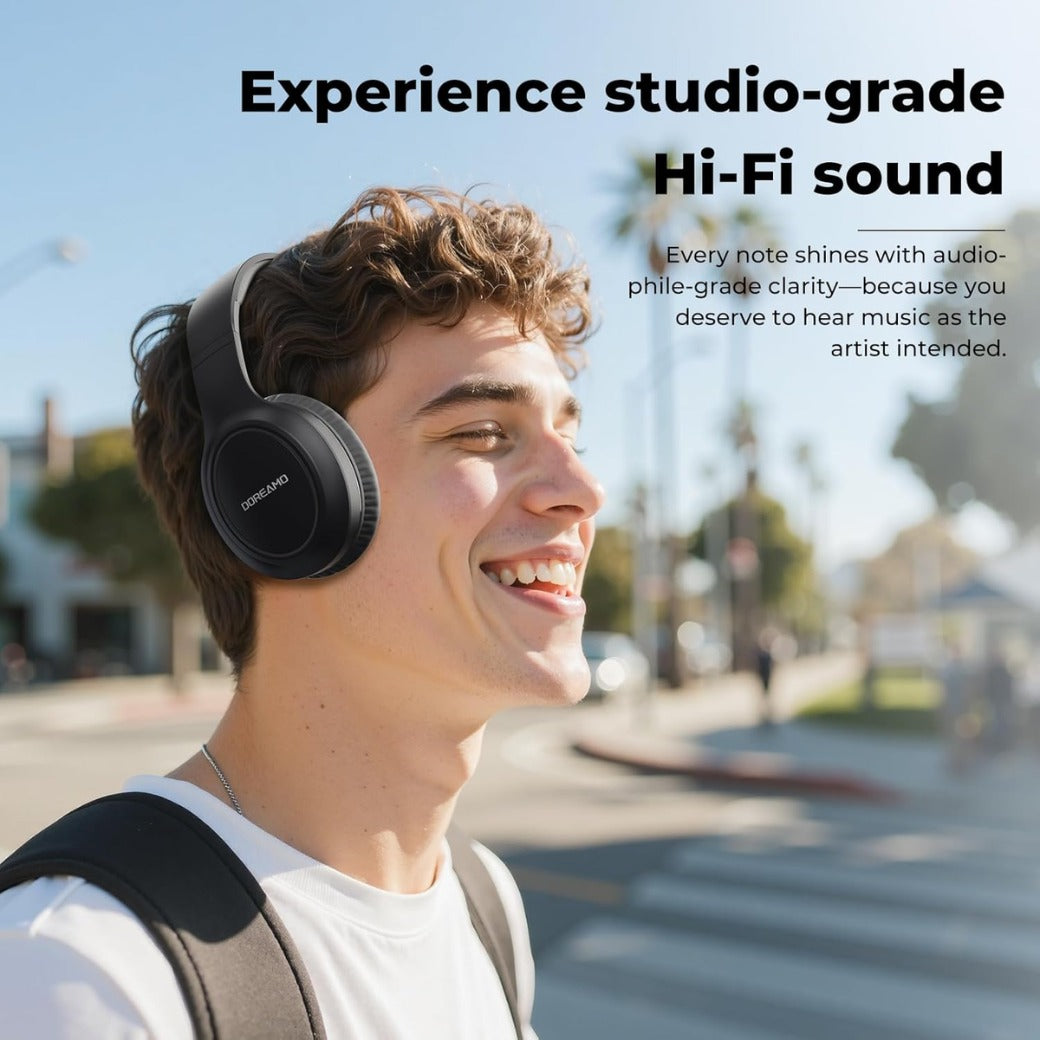 Headphones Wireless Over Ear , 70 Hours Playtime Bluetooth Headphones Built-in Microphone, Foldable Lightweight Headset with Bluetooth 5.4, HiFi Stereo Sound for PC Cellphone Travel Office (Black)