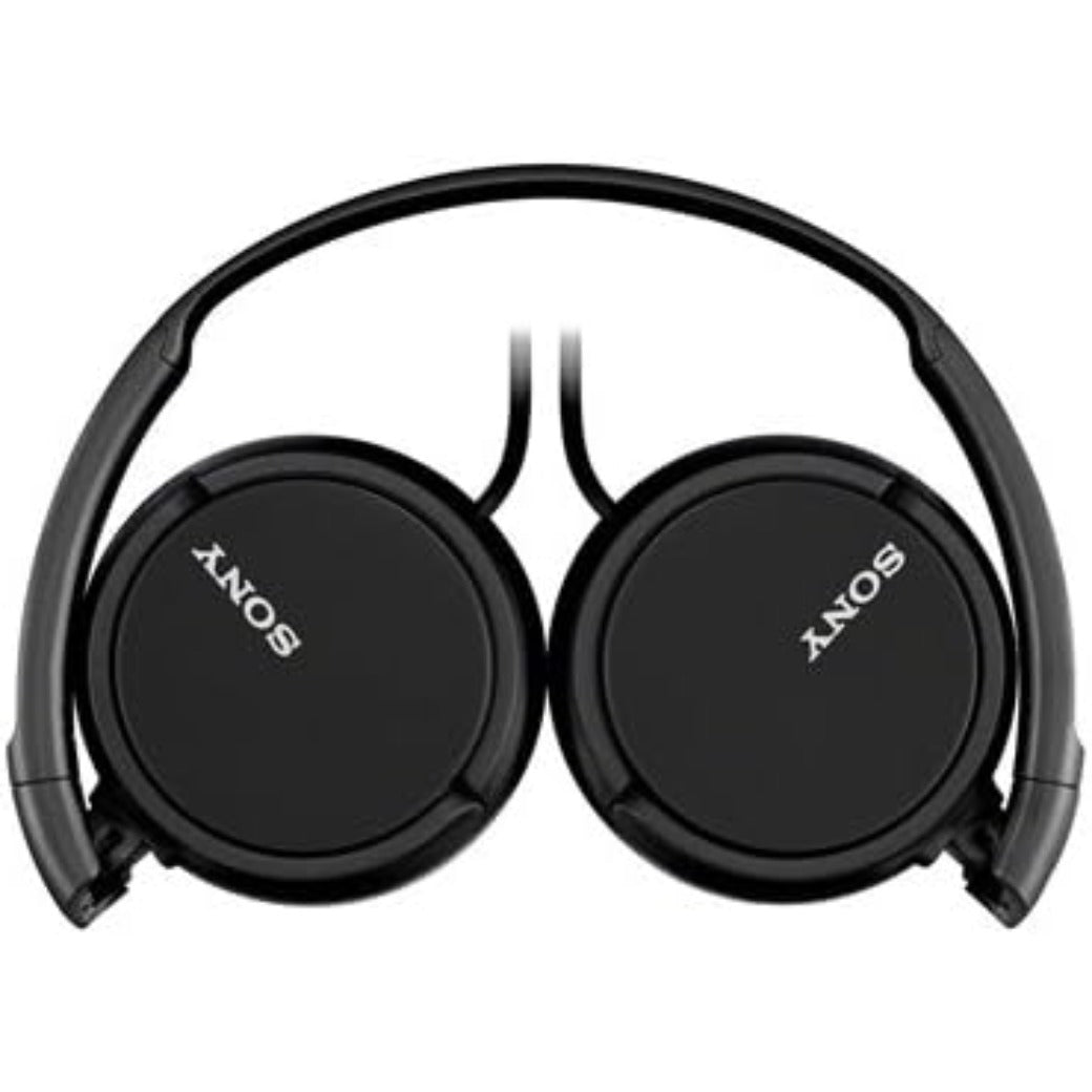 Sony MDR-ZX110 Wired Overhead Headphones, Neodymium Dynamic Drivers, Swivel Fold Design - Black