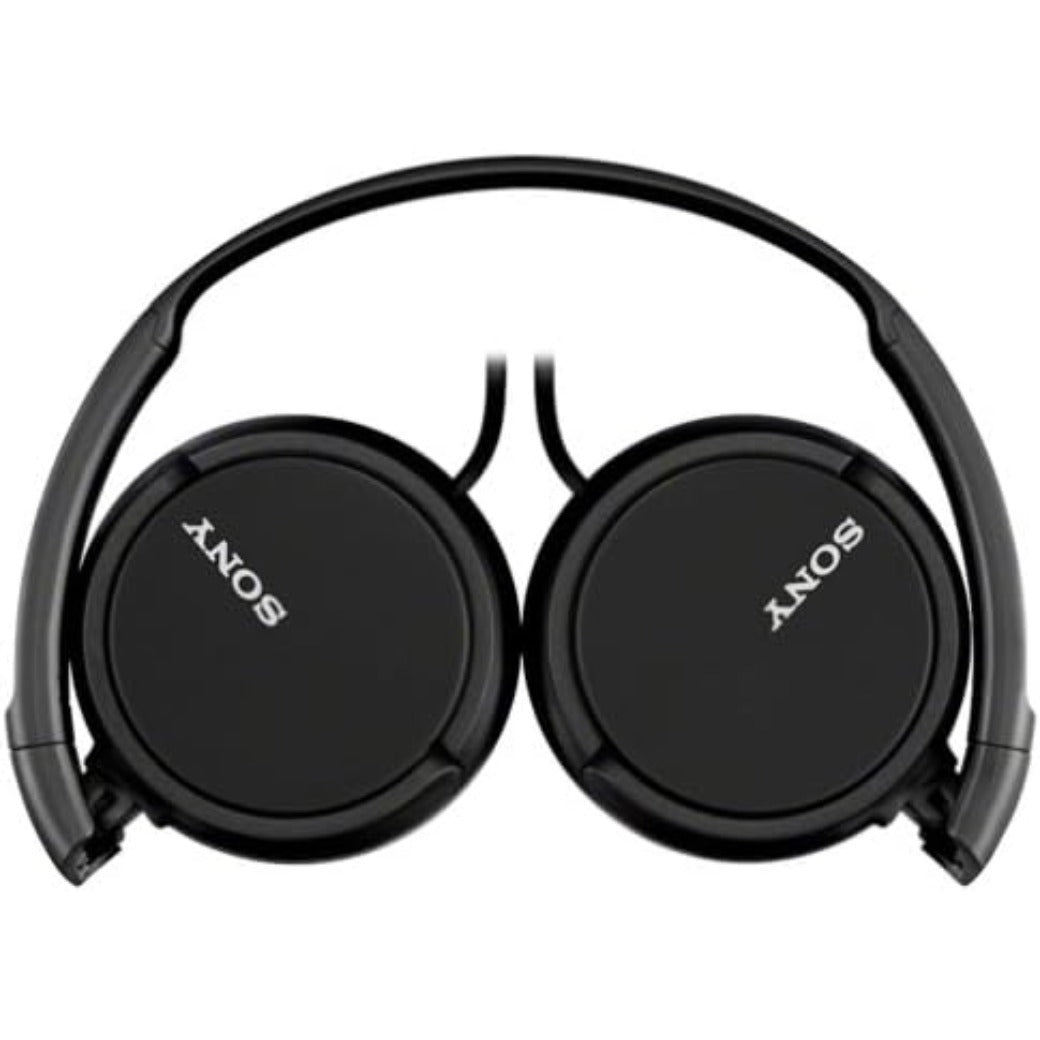 Sony MDR-ZX110 Wired Overhead Headphones, Neodymium Dynamic Drivers, Swivel Fold Design - Black