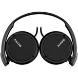 Sony MDR-ZX110 Wired Overhead Headphones, Neodymium Dynamic Drivers, Swivel Fold Design - Black