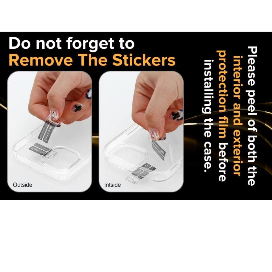 iCatchy for iPhone 14 Case/iPhone 13 Case 6.1-Inch, Shockproof Bumper Phone Cover, Anti-Yellowing Clear Back Compatible with iPhone 14/13 (Clear)