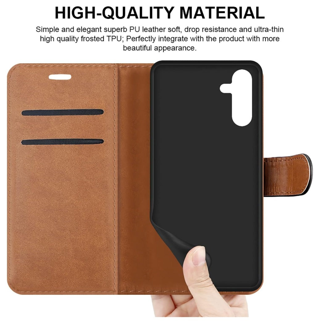 Samsung Galaxy A14 5G / A14 4G Case Leather Wallet Book Flip Folio Stand View Cover with Card Slots and Kickstand for Samsung Galaxy A14 Phone Cover (Black)