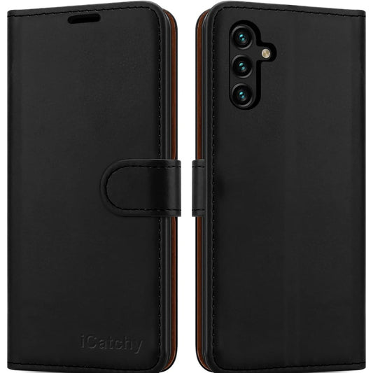 Samsung Galaxy A14 5G / A14 4G Case Leather Wallet Book Flip Folio Stand View Cover with Card Slots and Kickstand for Samsung Galaxy A14 Phone Cover (Black)
