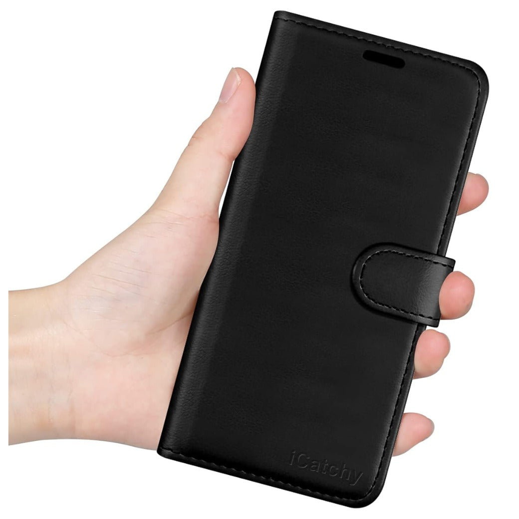 Samsung Galaxy A14 5G / A14 4G Case Leather Wallet Book Flip Folio Stand View Cover with Card Slots and Kickstand for Samsung Galaxy A14 Phone Cover (Black)