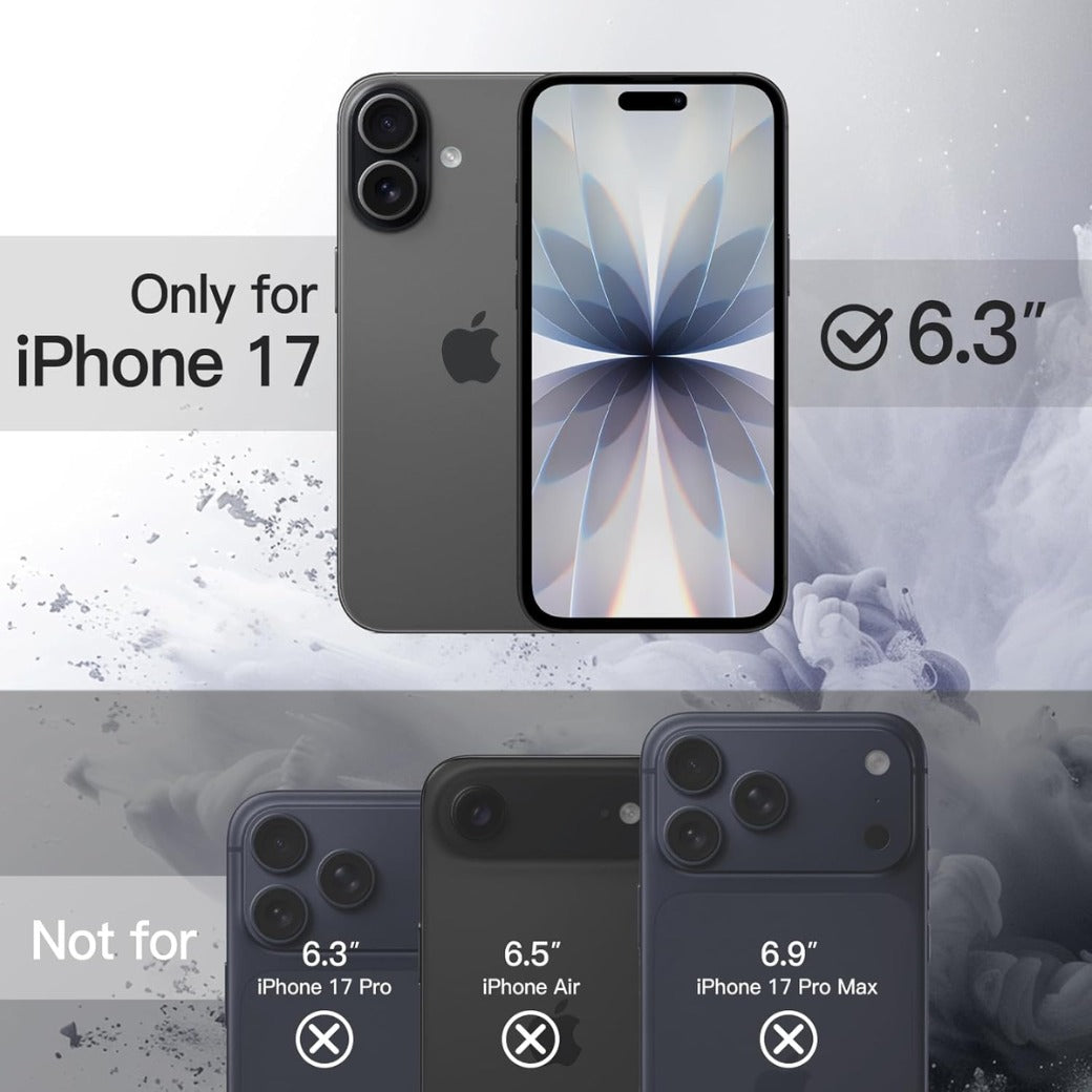 JETech Case for iPhone 17 6.3-Inch, Shockproof Phone Bumper Cover, Solid Color Matte TPU Frame