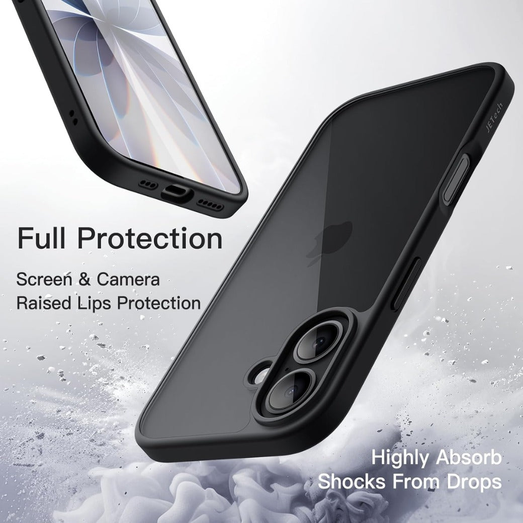 JETech Case for iPhone 17 6.3-Inch, Shockproof Phone Bumper Cover, Solid Color Matte TPU Frame
