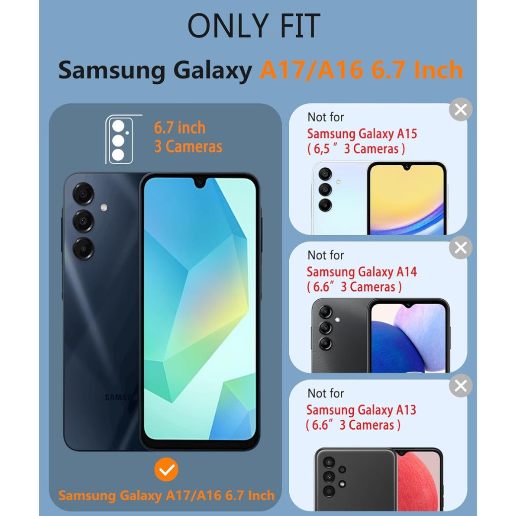 FNTCASE for Samsung A17/A16 Phone Case: Dual Layer Protective Heavy Duty Cell Galaxy Cover with Non Slip Textured Back