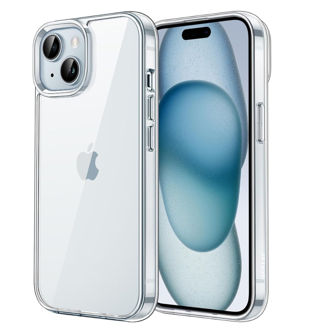 JETech Case for iPhone 15 6.1-Inch, Anti-Yellowing Shockproof Phone Bumper Cover, Anti-Scratch Clear Back (Clear)
