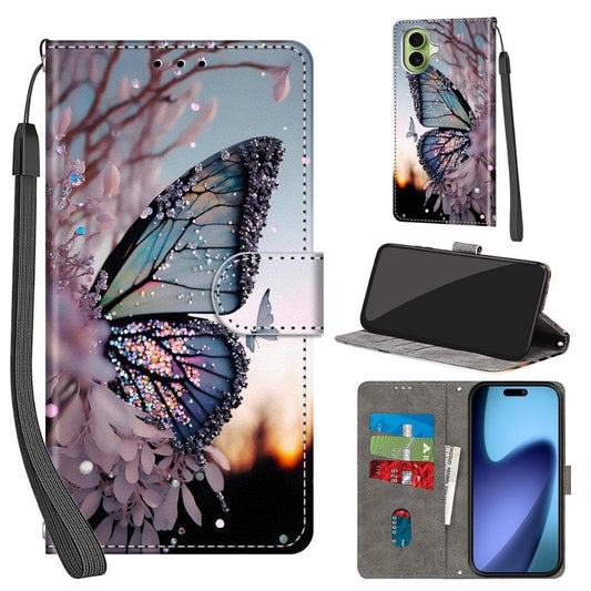 Phone Case for iPhone 17, Leather Flip Cover Shockproof Protective Case with Card Slots Magnetic Closure Wallet Case Schmetterlingsflügel
