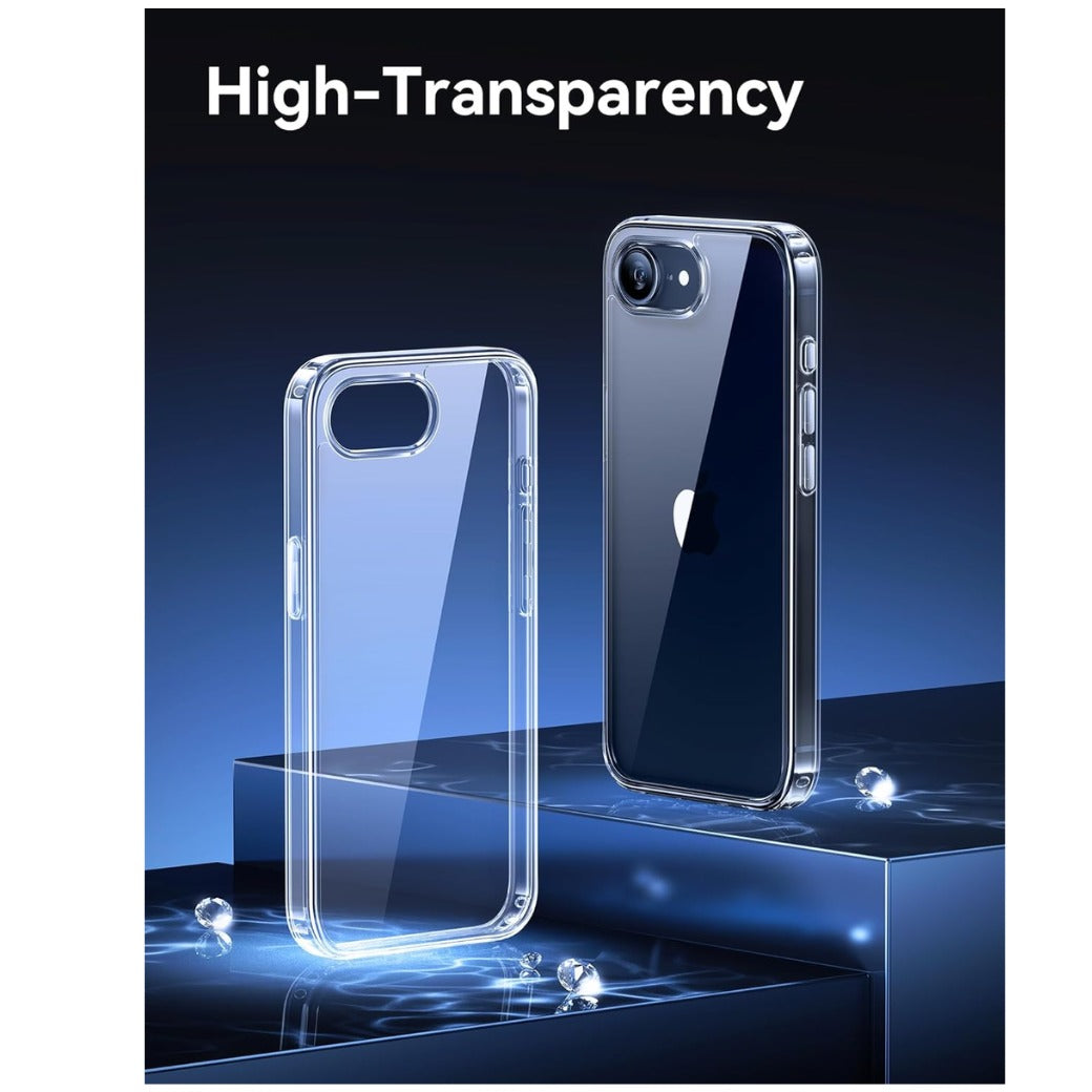 iPhone 16e Case Clear 6.1-Inch, Military Grade Shockproof Drop Protection, Non-Yellowing Slim Thin Phone Cover for iPhone 16e, Clear