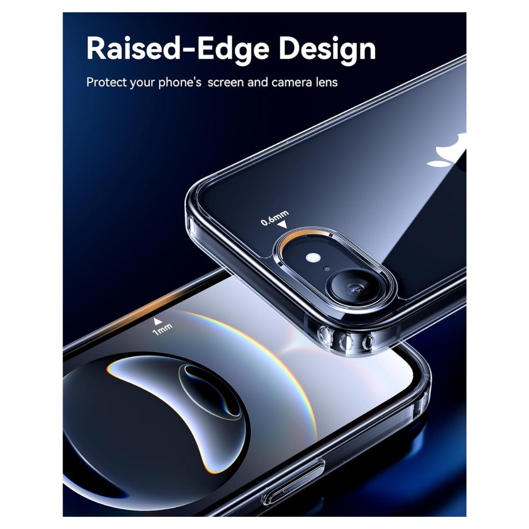 iPhone 16e Case Clear 6.1-Inch, Military Grade Shockproof Drop Protection, Non-Yellowing Slim Thin Phone Cover for iPhone 16e, Clear