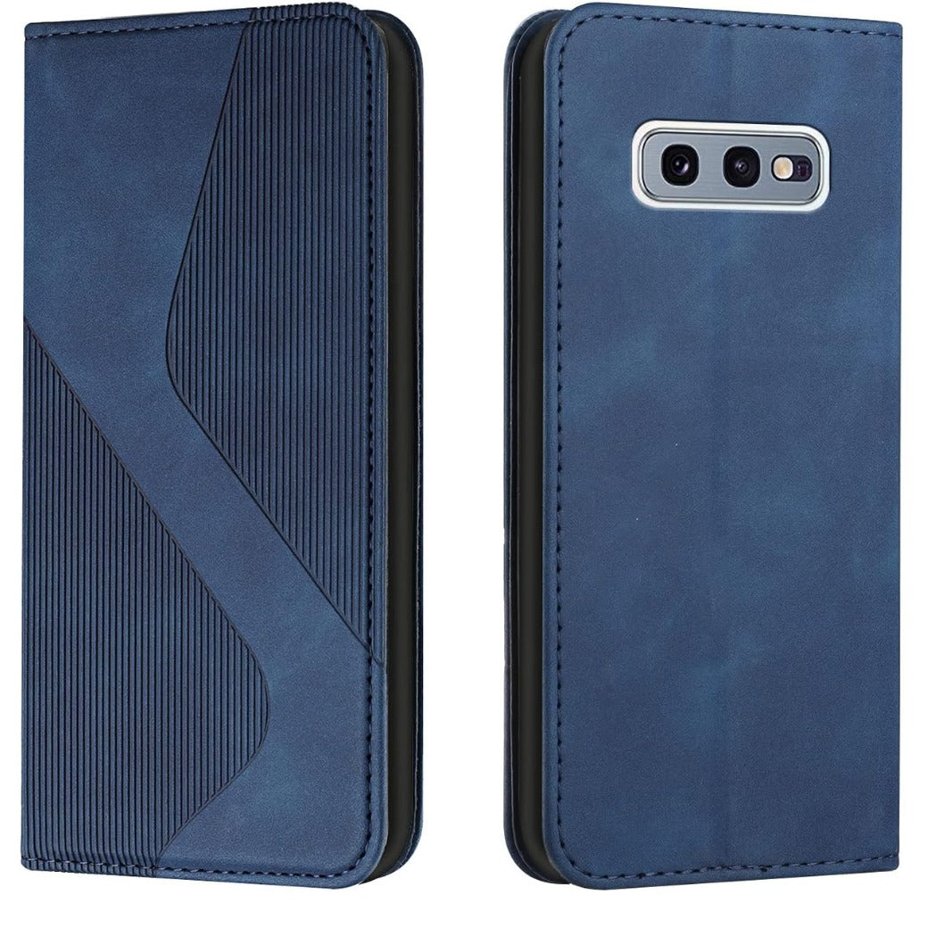 Compatible with Samsung Galaxy S10E Case, Samsung S10E Case Flip Wallet Leather with Card Holder Folding Stand Magnetic Protect Shockproof Cover for Samsung S10E Phone Cases (Blue)