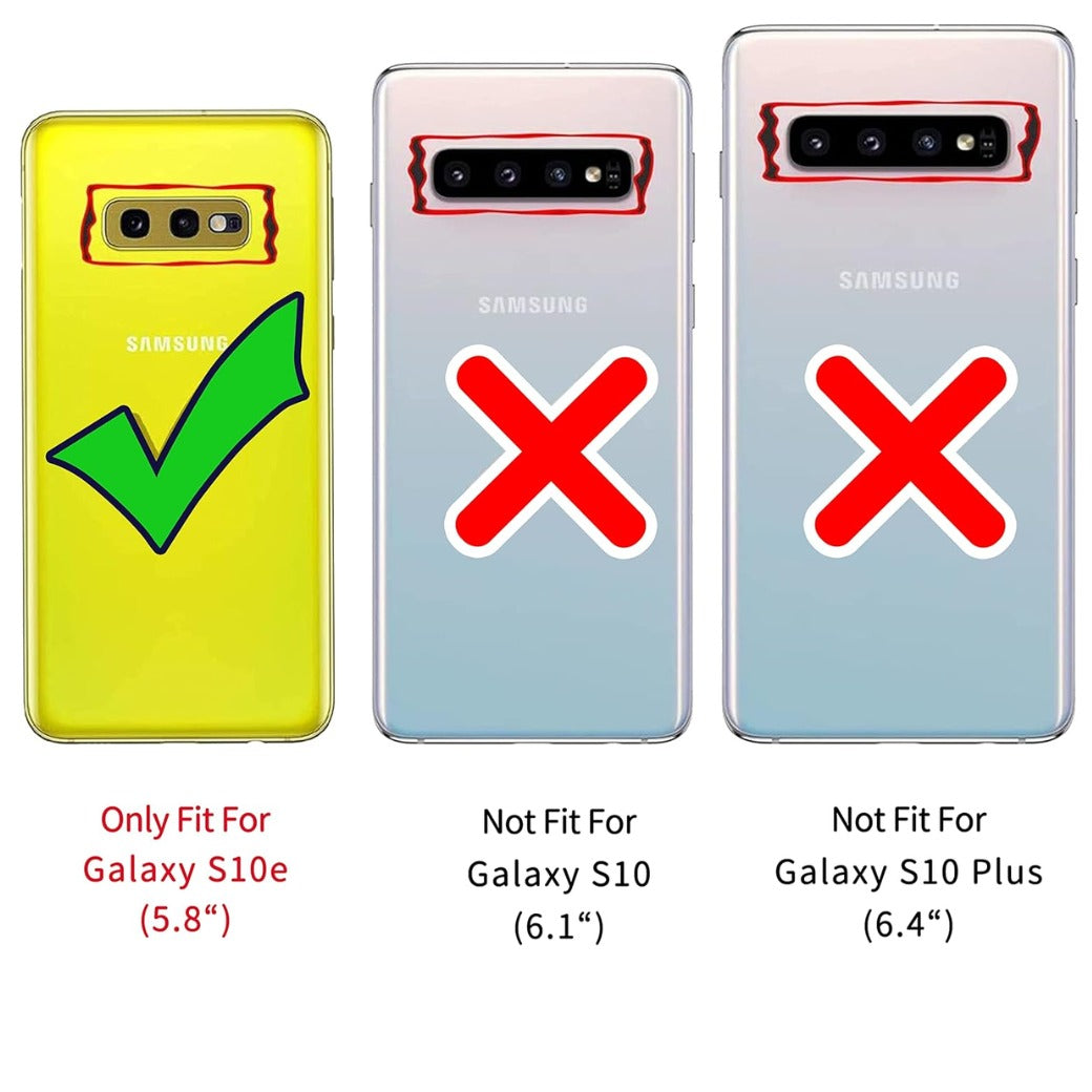 Compatible with Samsung Galaxy S10E Case, Samsung S10E Case Flip Wallet Leather with Card Holder Folding Stand Magnetic Protect Shockproof Cover for Samsung S10E Phone Cases (Blue)