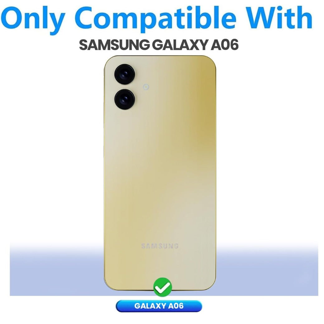 Technology For Samsung Galaxy A06 Case Flip Folio Leather Wallet with Card Holder Book Stand Phone Cover For Samsung Galaxy A06 (BLUE)