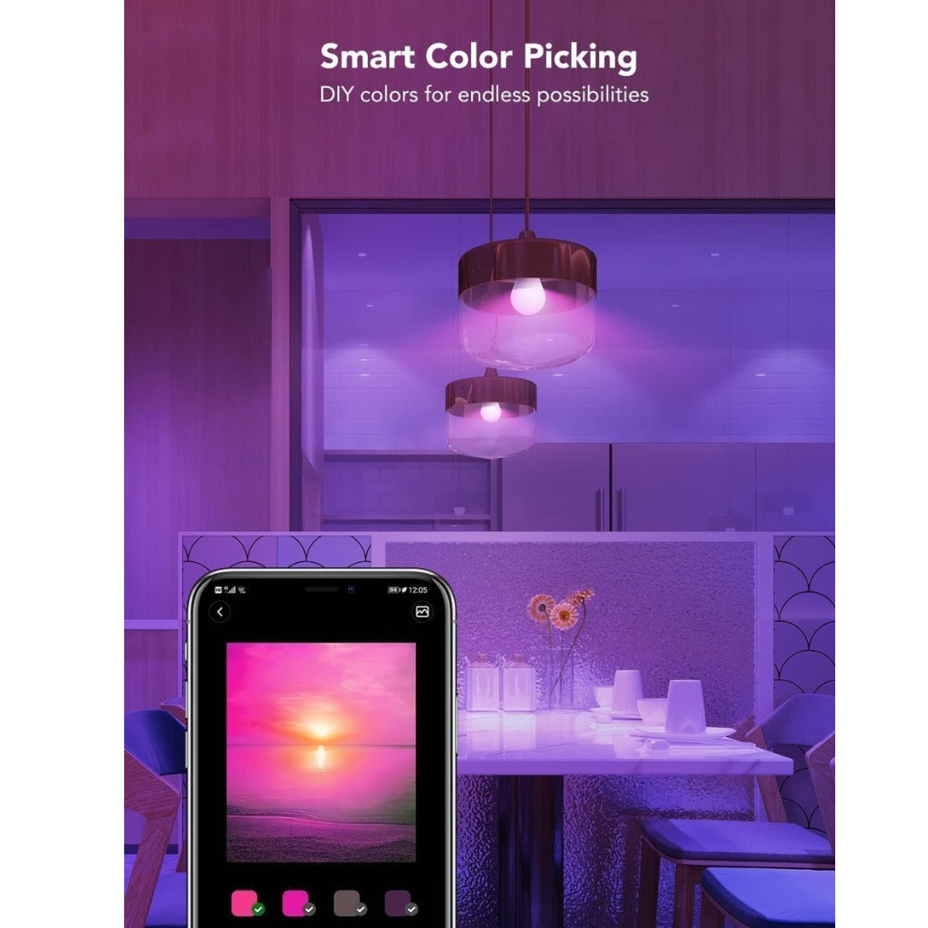 Govee RGBWW Smart Bulb, B22 Energy Saving WiFi Alexa Light Bulbs, 9W, 800LM, 16 Million Colors, 54 Scenes, Work with Alexa & Google Assistant, 2 Packs