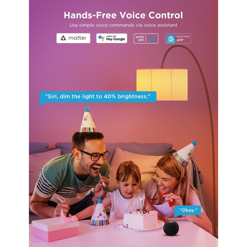 Govee RGBWW Smart Bulb, B22 Energy Saving WiFi Alexa Light Bulbs, 9W, 800LM, 16 Million Colors, 54 Scenes, Work with Alexa & Google Assistant, 2 Packs