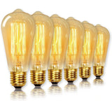 ST64 Vintage Light Bulbs with E27 Edison Screw Cap, Squirrel Cage Shaped Filament Bulb, 40W 2200K Warm White Dimmable 120 Lumen, Pack of