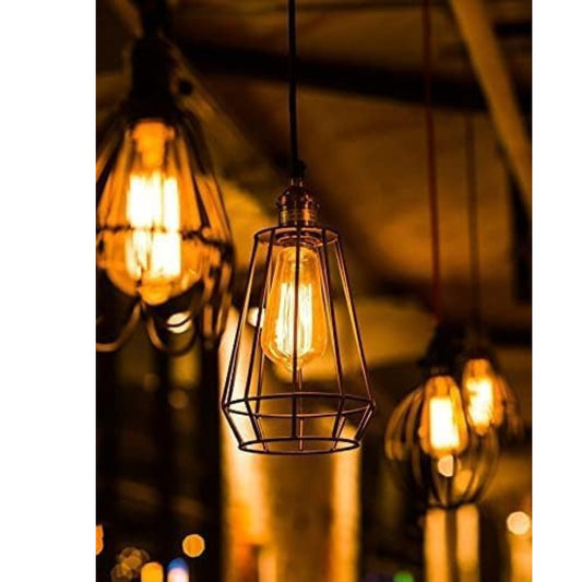 ST64 Vintage Light Bulbs with E27 Edison Screw Cap, Squirrel Cage Shaped Filament Bulb, 40W 2200K Warm White Dimmable 120 Lumen, Pack of