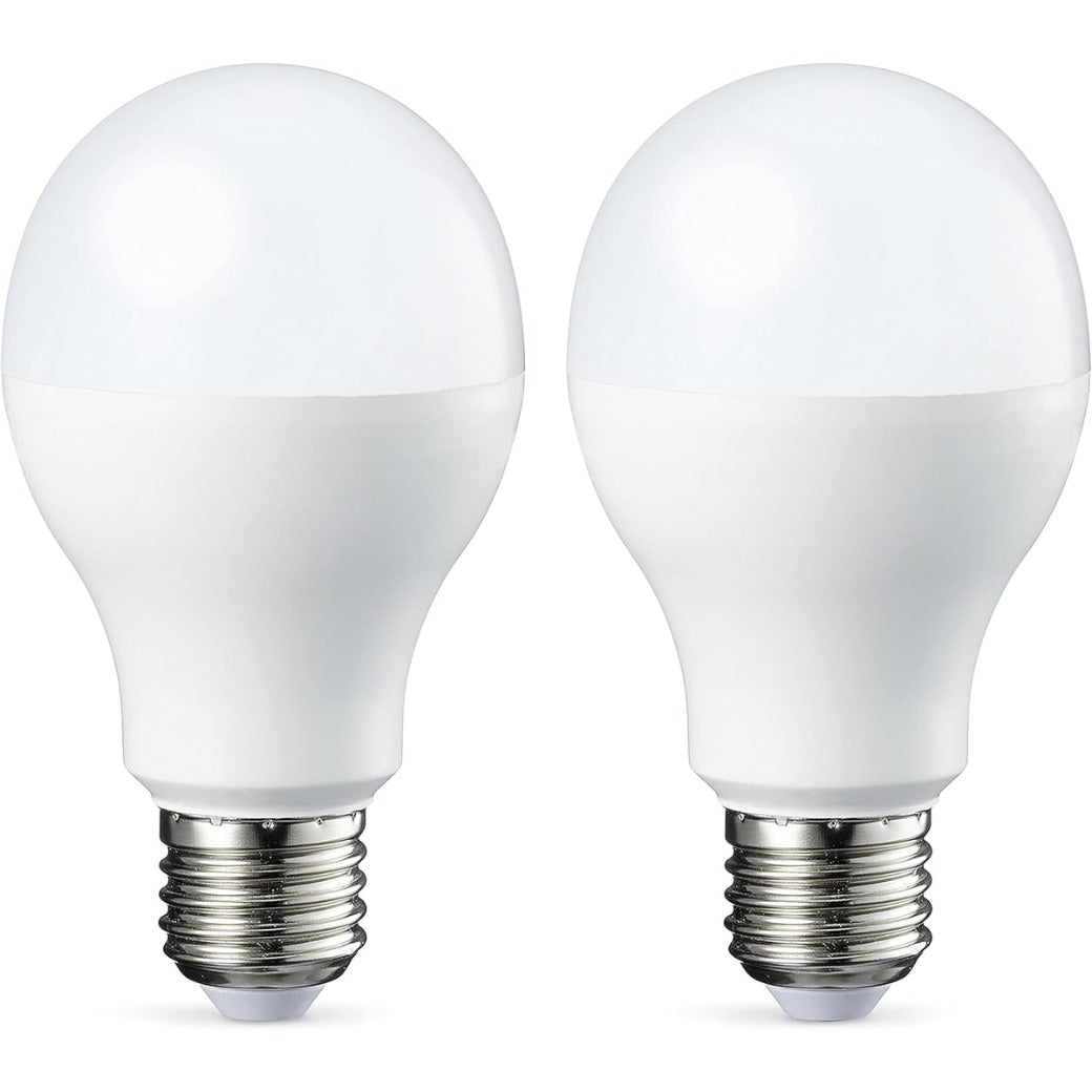LED E27 Edison Screw Bulb, 10.5W (Equivalent to 75W), CRI80, Warm White, Dimmable - Pack of 2