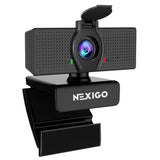 NexiGo N60 1080P Webcam with Microphone, Adjustable FOV, Zoom, Software Control & Privacy Cover, USB HD Computer Web Camera, Plug and Play, for Zoom/Skype/Teams,