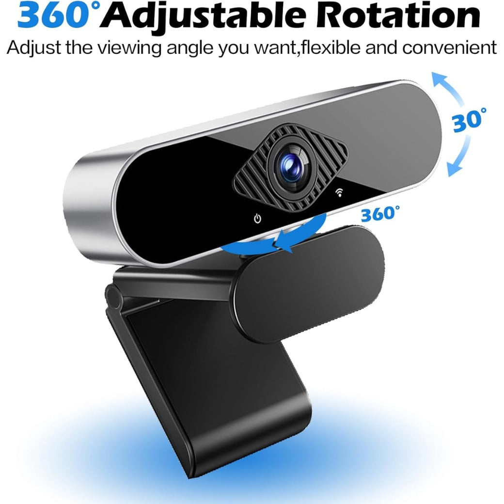 Webcam HD 1080p Web Camera, USB PC Computer Web cam with Microphone, Laptop Desktop Full HD Camera Video Webcam 110 Degree Widescreen, Pro Streaming Web cam fr Recording, Calling, Conferencing, Gaming