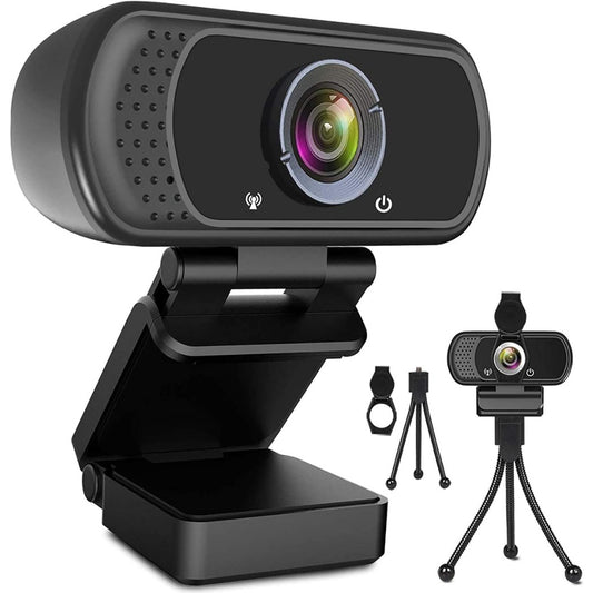 Webcam HD 1080p Web Camera, USB PC Computer Web cam with Microphone, Laptop Desktop Full HD Camera Video Webcam 110 Degree Widescreen, Pro Streaming Web cam fr Recording