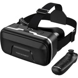 TECKNET VR Headset for Phone with Controller, Virtual Reality Headsets with HD 110°FOV Anti-Blue Light Lenses & Adjustable Gears, 3D VR Headset for Kids Compatible iPhone Samsung Android 4.7-7.2