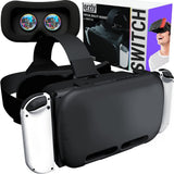 Orzly VR Headset designed for Nintendo Switch & Switch oled console with adjustable Lens for a virtual reality gaming experience and for Labo VR - Black - Gift boxed Edition