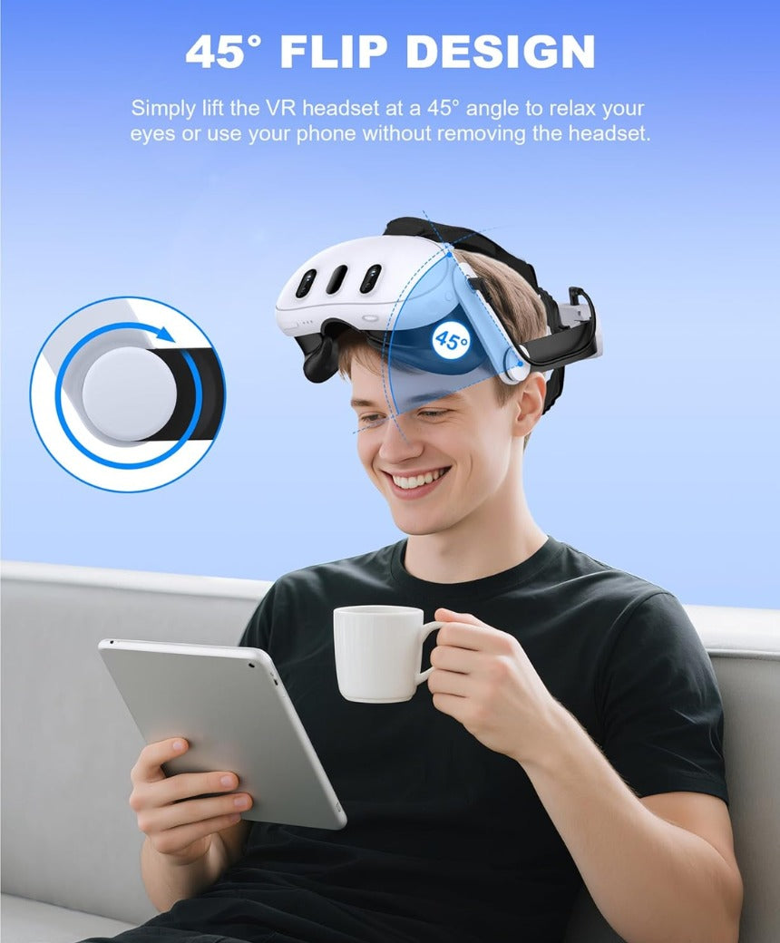 Head Strap with 10000mAh Battery Pack for Meta Quest 3S/Quest 2/3,Adjustable Elite Strap Replacement Intended for Quest Head Strap