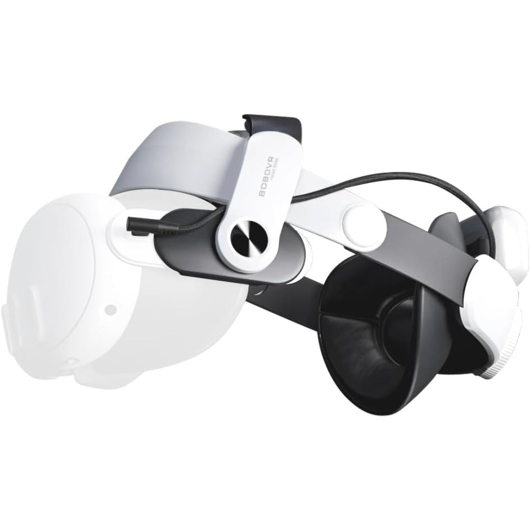 BOBOVR M3 Pro Head Strap Compatible With Meta Quest 3S,Magnetic Power Bank 5200mAh Battery Pack Head Strap Replacement Halo Strap Compatible With Oculus Quest 3 VR Accessories