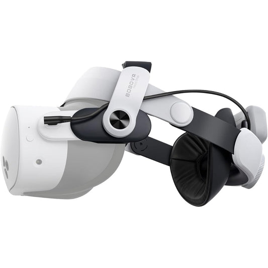 BOBOVR M3 Pro Head Strap Compatible With Meta Quest 3S,Magnetic Power Bank 5200mAh Battery Pack Head Strap Replacement Halo Strap Compatible With Oculus Quest 3 VR Accessories