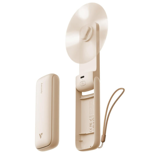 Aecooly Slim Handheld Fan,Thin Portable Fan, USB Rechargeable Mini Personal [24H Max Cooling Time],Battery Powered Small Foldable Pocket for Travel,