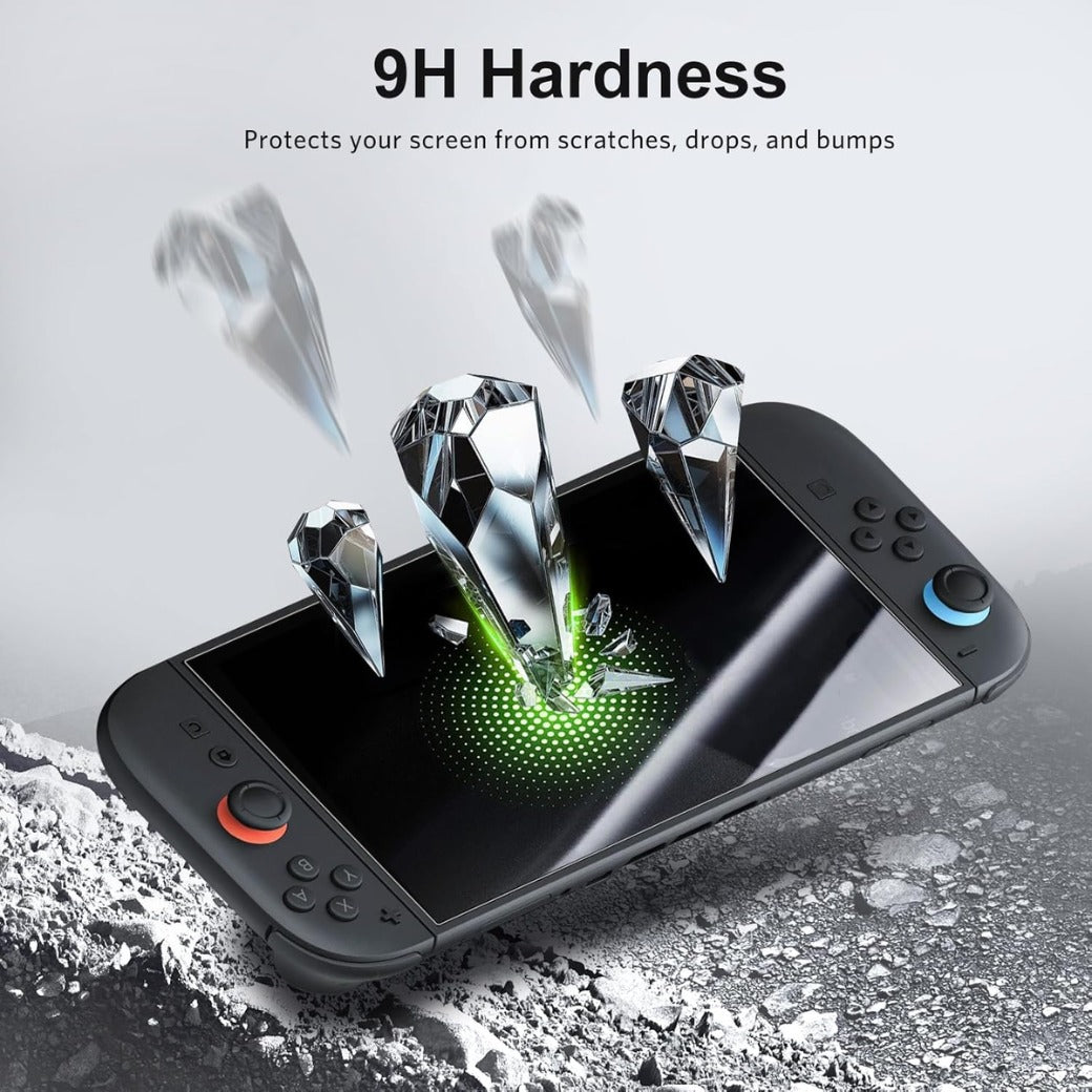 CoBak Large Capacity Carrying Case for Nintendo Switch 2 (2025) - 3 in 1 Accessories Bundle with 2 Screen Protectors, Thumb Grip Caps, 24 Game Cards/microSD | Gift Box Edition (Black)