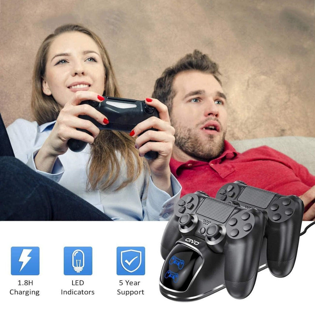 OIVO PS4 Controller Charger - Dualshock 4 Controller Charging Station with Upgraded 1.8-Hours Charging Chip