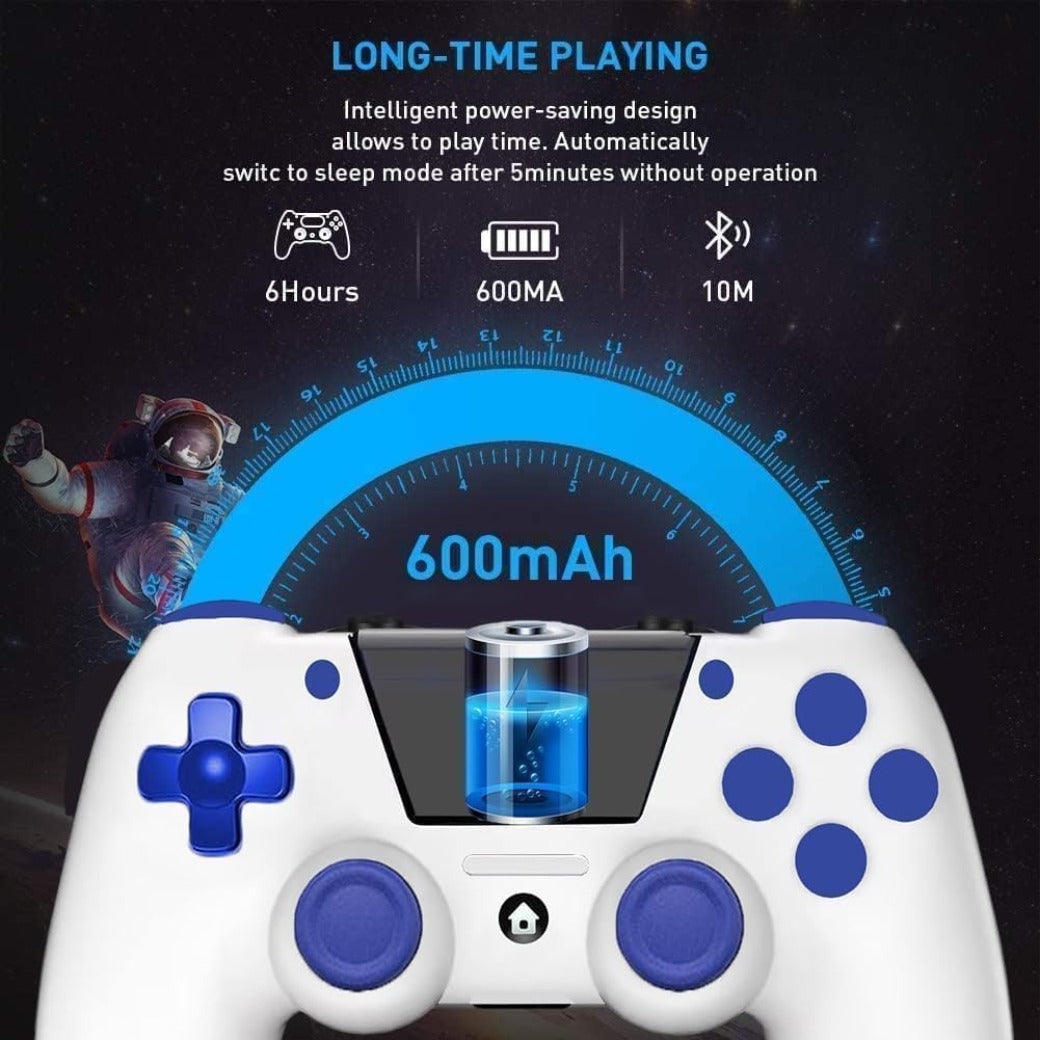 Wireless Controller for PS4, Joystick Controller for PS4/Slim/Pro/PC, with Audio Jack, Vibration, Six-Axis Motion Control, Touchpad