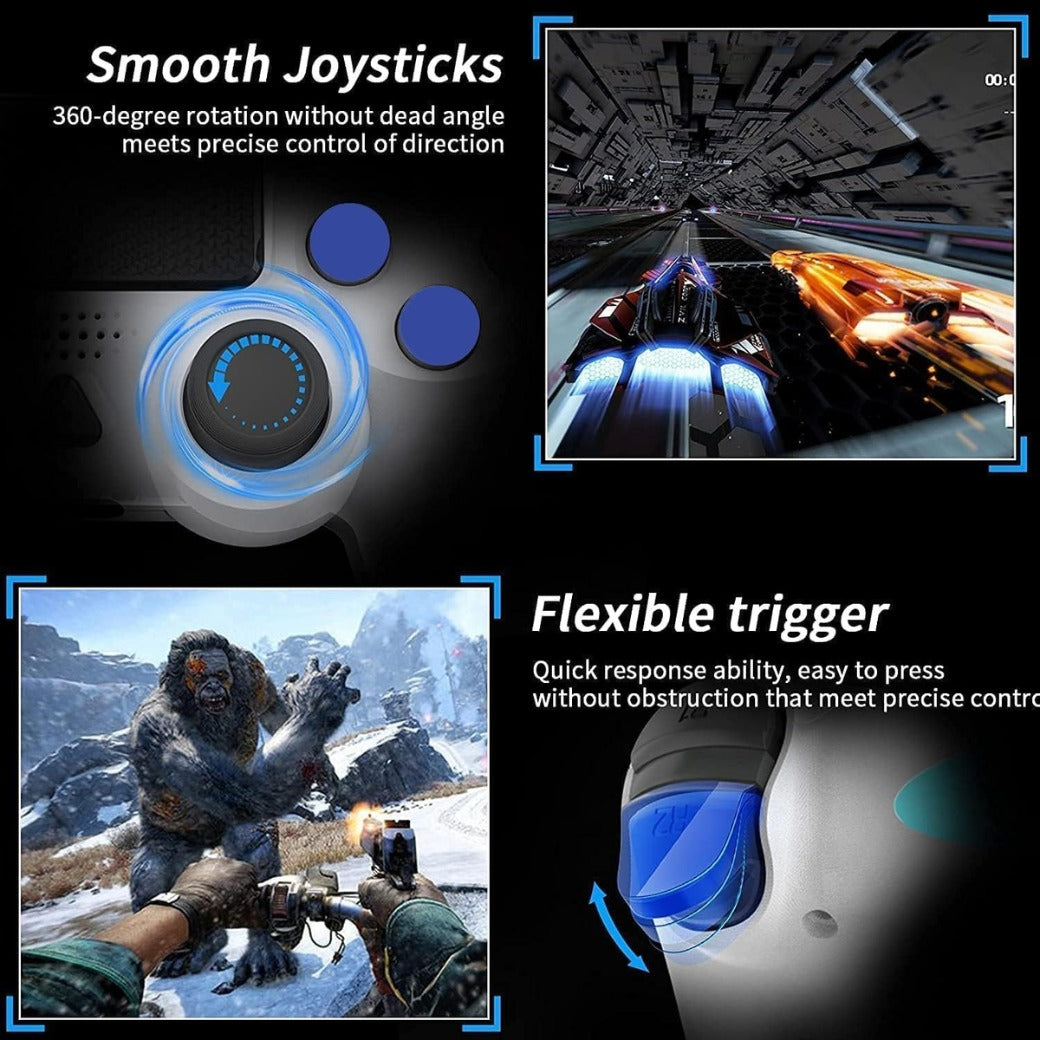 Wireless Controller for PS4, Joystick Controller for PS4/Slim/Pro/PC, with Audio Jack, Vibration, Six-Axis Motion Control, Touchpad